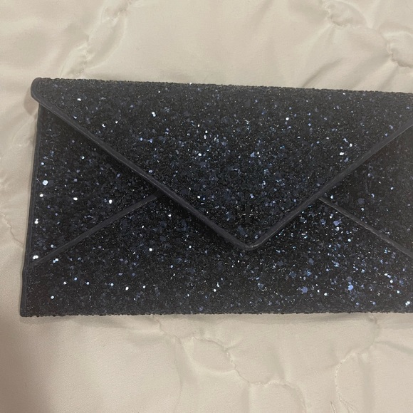 NWT Tory Burch Navy Glitter Envelope Pouch - Picture 5 of 7